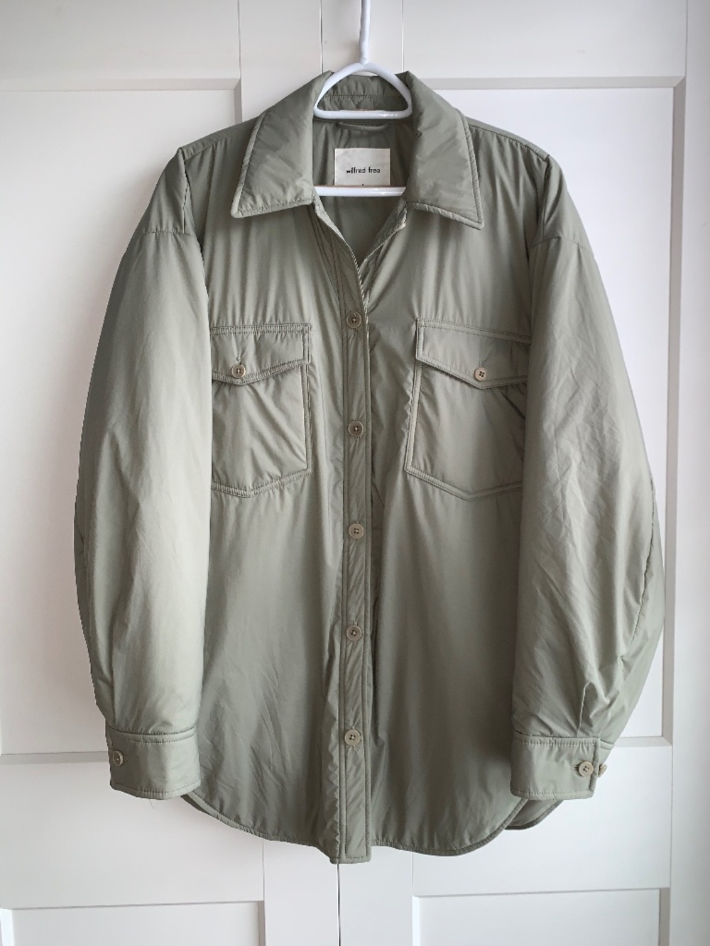 Wilfred Ganna Quilted Primaloft Jacket Size  L  in sage